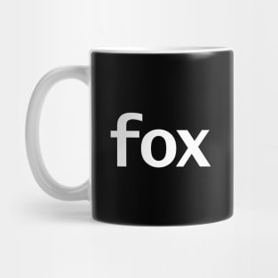 Fox Minimal Typography White Text Mug